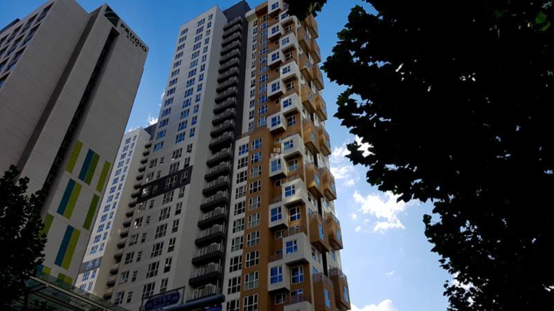 고급스러운 디자인과 차별화된 분위기로 단지의 품격을 한층 더 높이는 정자역AK와이즈플레이스단지 전경 모습이에요