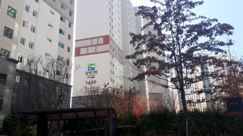 동탄역시범한화꿈에그린프레스티지의 단지 전경이에요