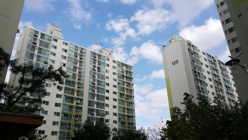 풍년1단지진흥흥화아파트 단지전경 모습이에요