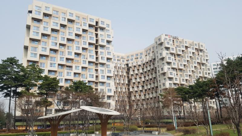 송파아이파크의 단지전경이에요