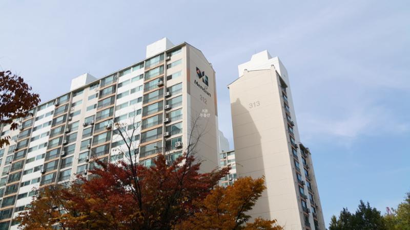 당곡3단지월드메르디앙 단지 단지전경 모습이에요