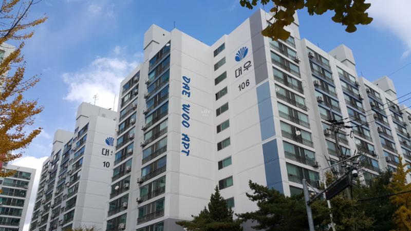 북변대우아파트 단지전경이에요