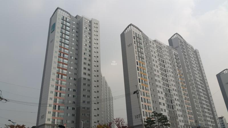 래미안부천중동 단지전경이에요