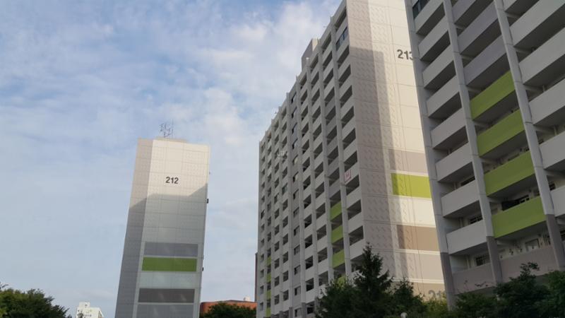 덕유주공2단지 아파트 전경 모습이에요