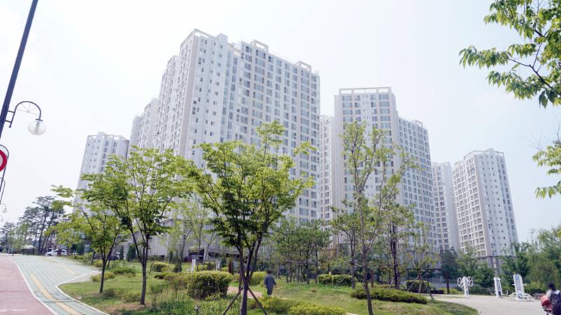 오목천서희스타힐스 단지전경 모습이에요