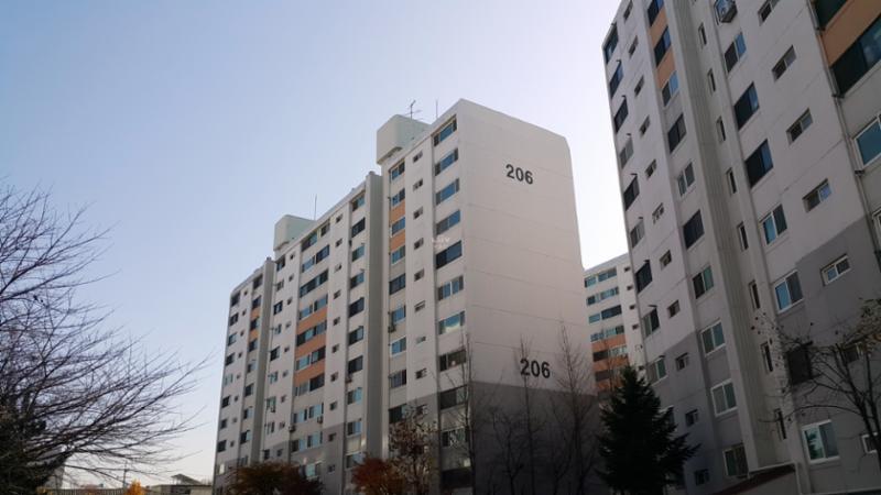 동간 거리가 넓어 쾌적한 단지 내 전경이에요