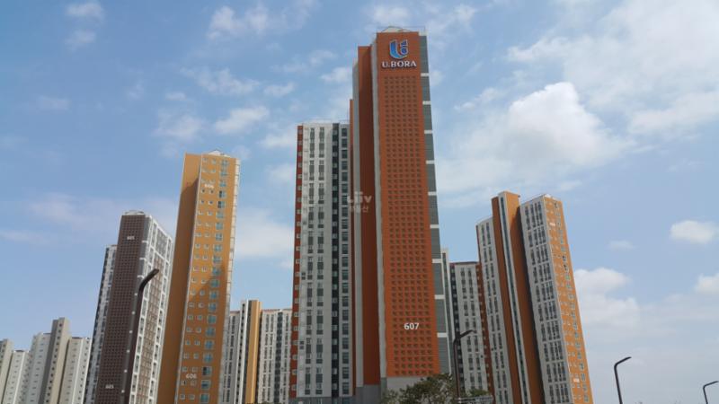 반도유보라아이비파크 단지 전경이에요
