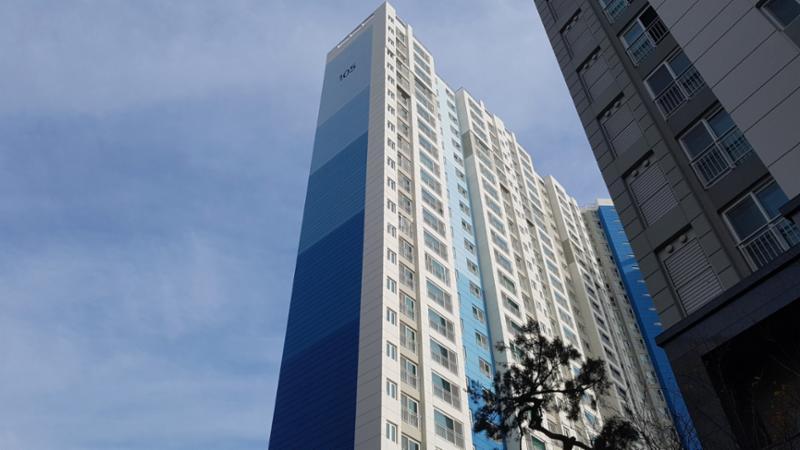 힐스테이트청계의 단지전경이에요