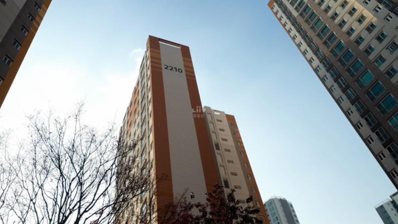 동간 거리가 넓어 쾌적한 단지 내 전경이에요