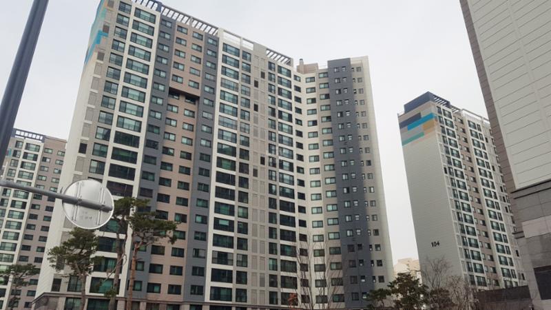 래미안미드카운티의 단지전경이에요
