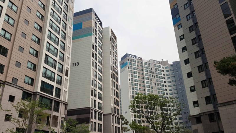 래미안미드카운티의 단지전경이에요
