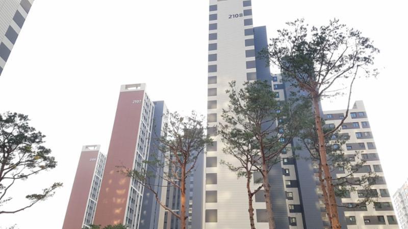 독특하고 개성 있는 e편한세상동탄 외형이에요