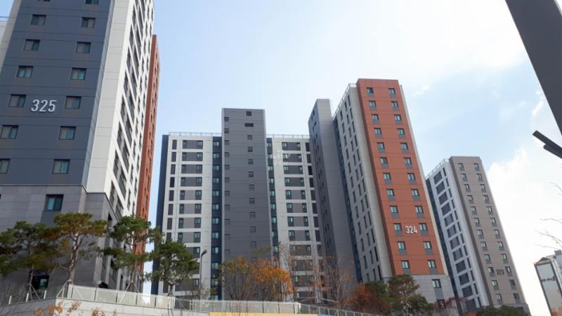 동탄파크자이의 단지 전경이에요