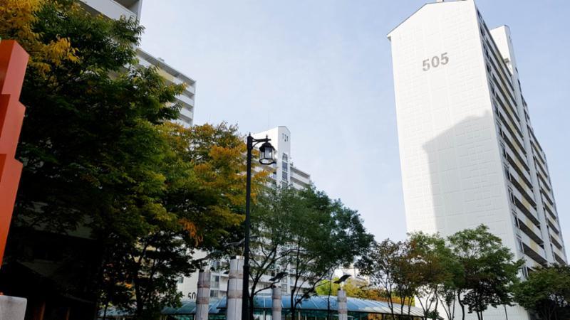 총 732세대, 8개 동으로 구성된 단지에요