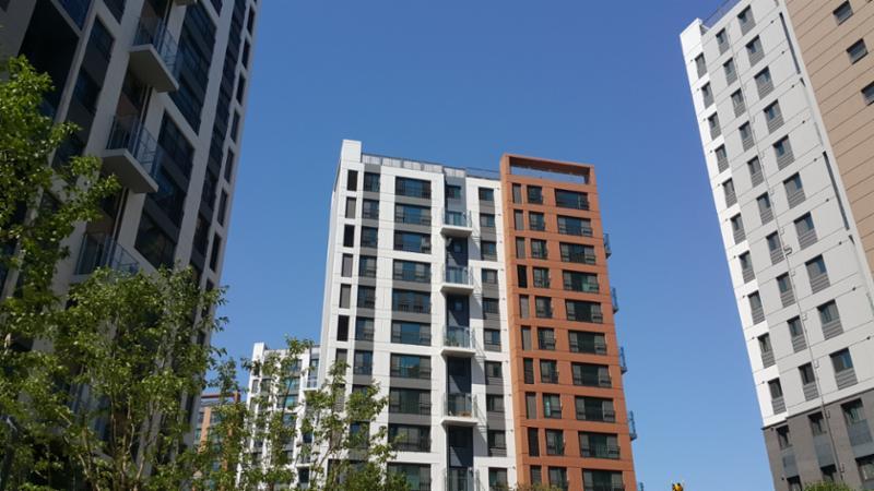 내부에서 바라본 목동파크자이 아파트 전경 모습입니다