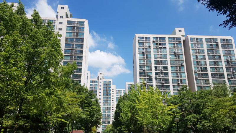 내부에서 바라본 단지 전경입니다