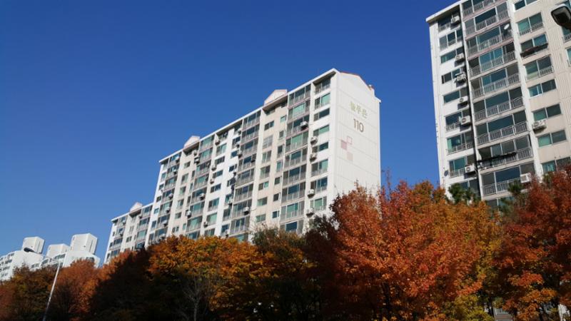 외부에서 바라본 109동, 110동 전경 입니다