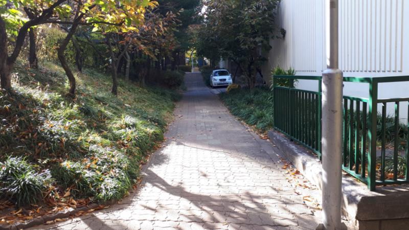 단지내에 마련된 산책로에요