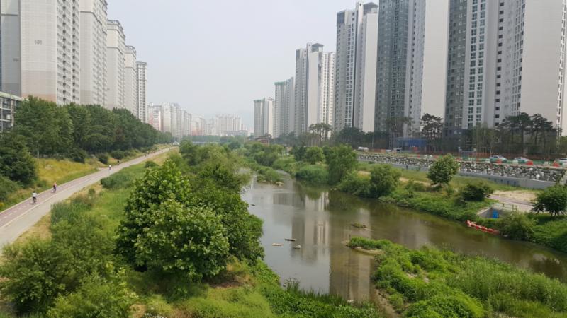 단지 주변에 위치한 안양천변입니다