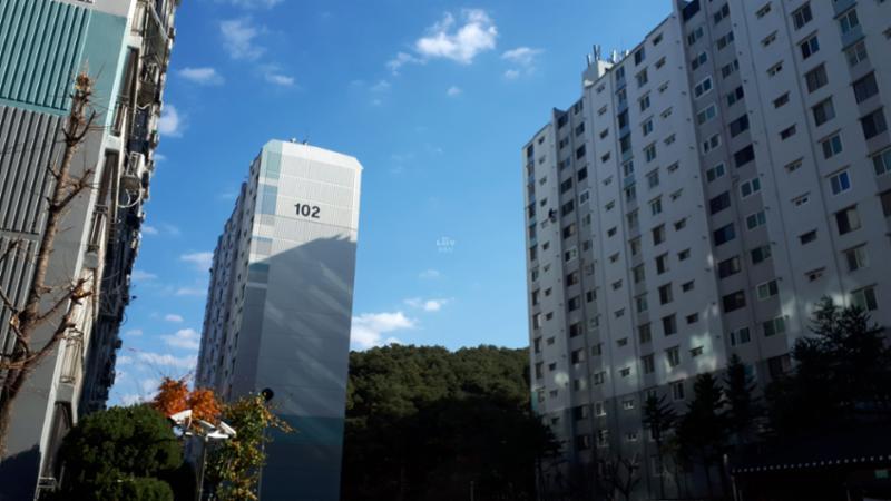우성아파트 102동 단지전경 모습입니다