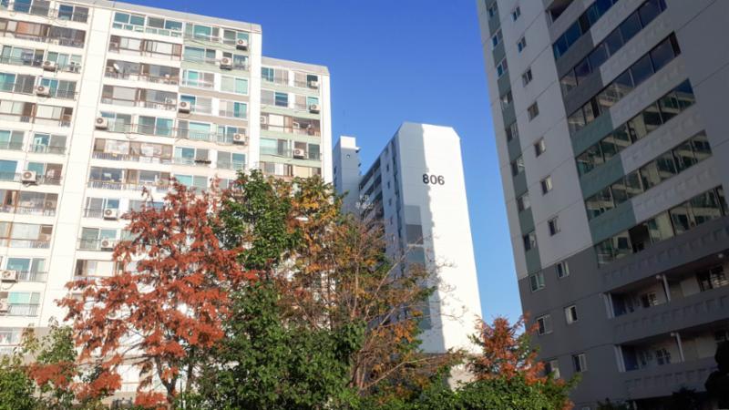 동간 거리가 넓어 쾌적한 단지 내 전경이에요
