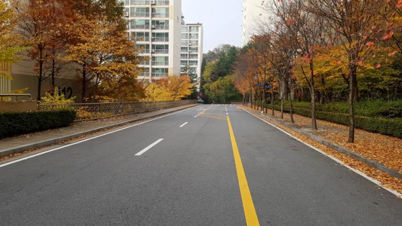 연원마을성원 아파트의 단지 내 도로이에요