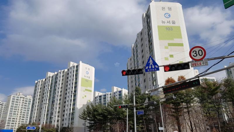 은행아파트 단지 전경 모습이에요