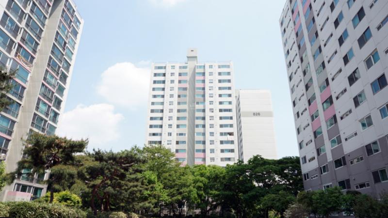 동간 거리가 넓어 쾌적한 단지 내 전경이에요
