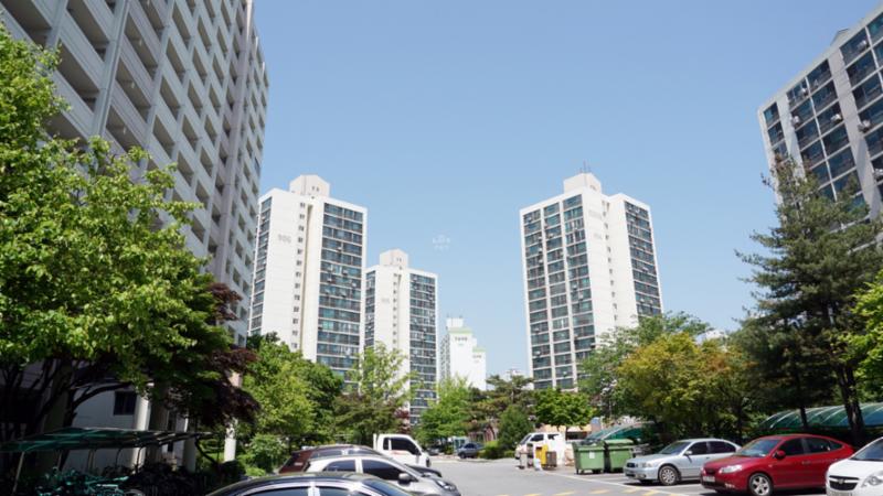 동간 거리가 넓어 쾌적한 단지 내 전경이에요