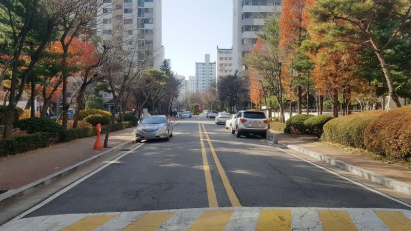 문촌1단지우성 단지 내부 도로에요