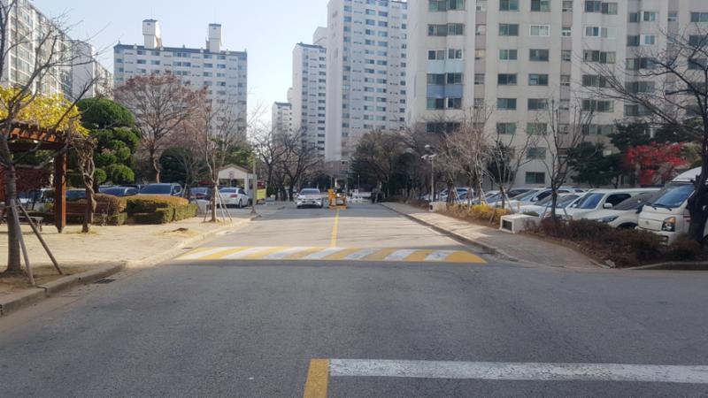 호수5단지청구 단지 내부 도로에요