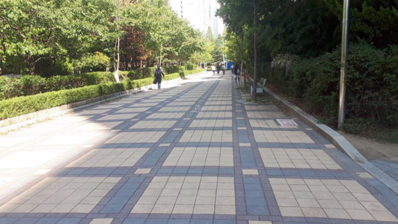 단지를 따라 걸으며 자연을 느낄 수 있는 쾌적한 단지 내 산책로고요