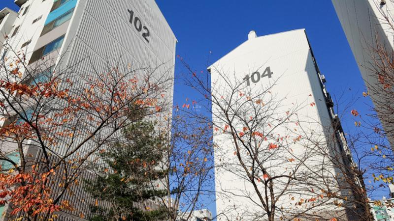 대창(대창그린) 아파트 단지전경 모습이에요